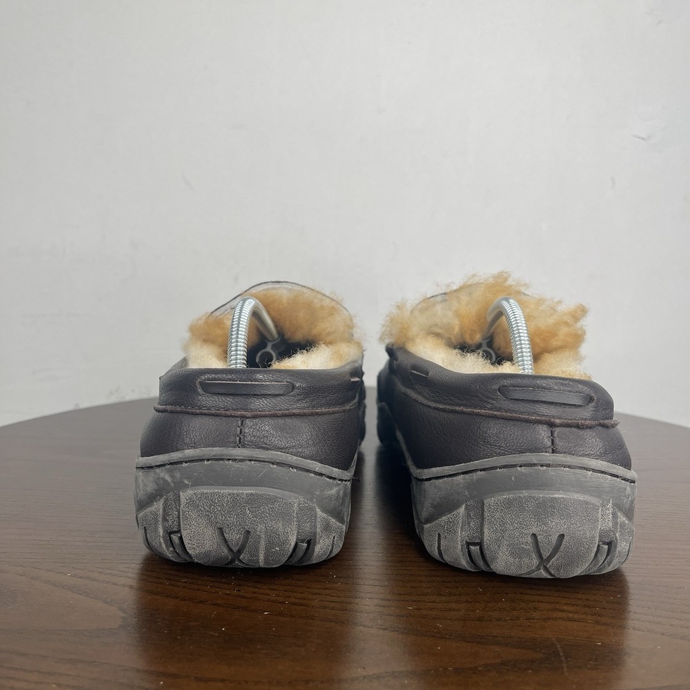 Red Head‎ Slipper Shoes Men's 8 Brown Leather Shearling Warm Moccasin Slip On - Picture 4 of 16